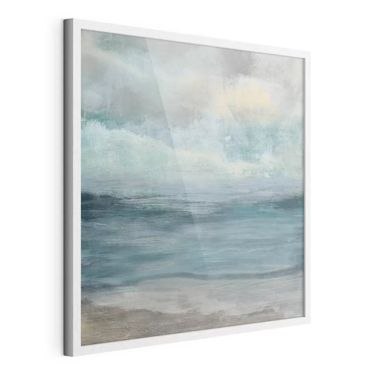 Poster Abstraction bleue et fumée f35720