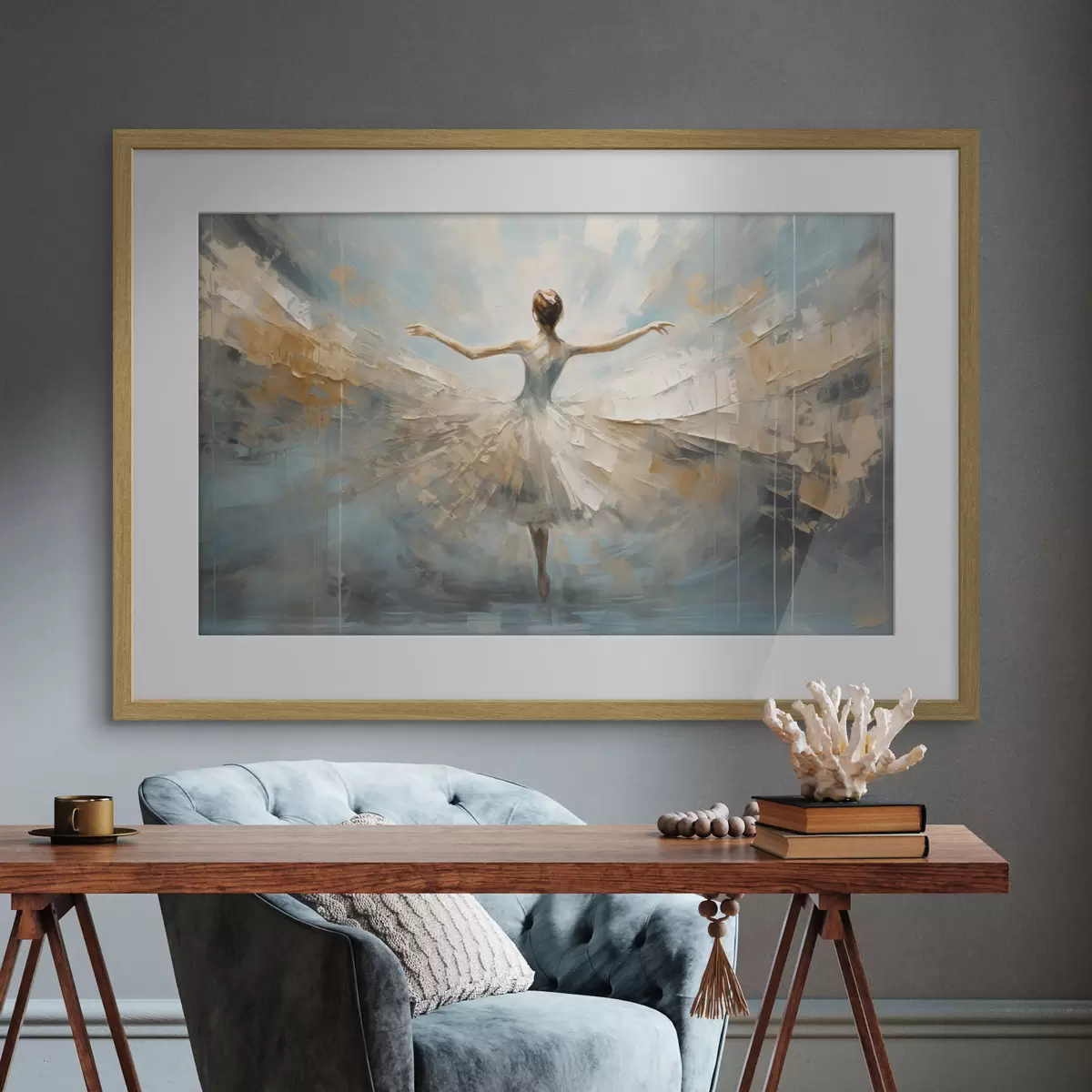 Poster Ballerine en lumière f35538