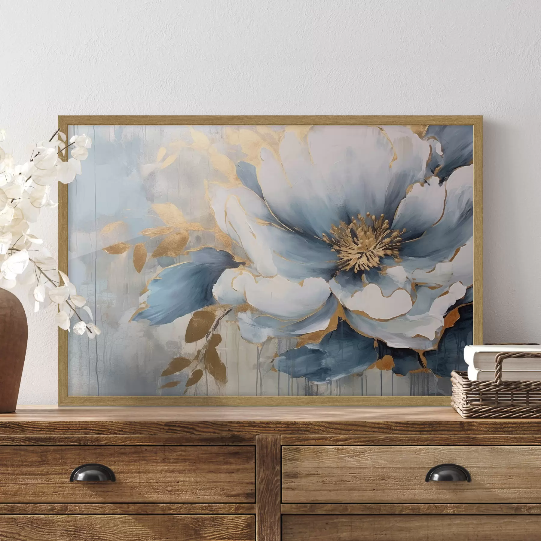 Papier peint Éclosion bleue f35382