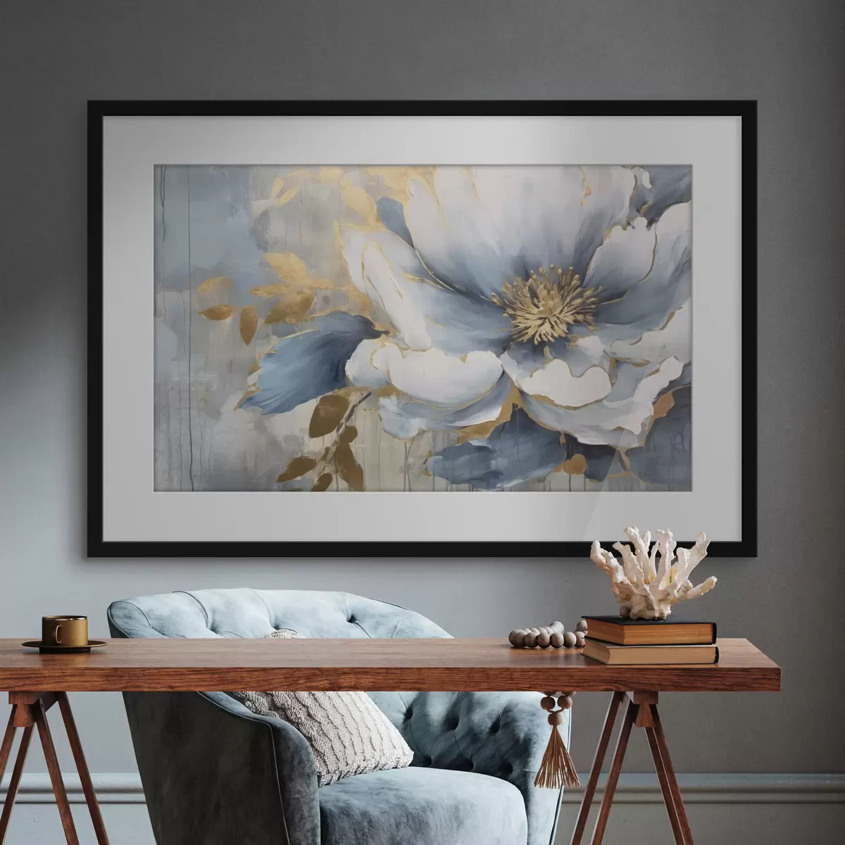 Poster Éclosion bleue f35382
