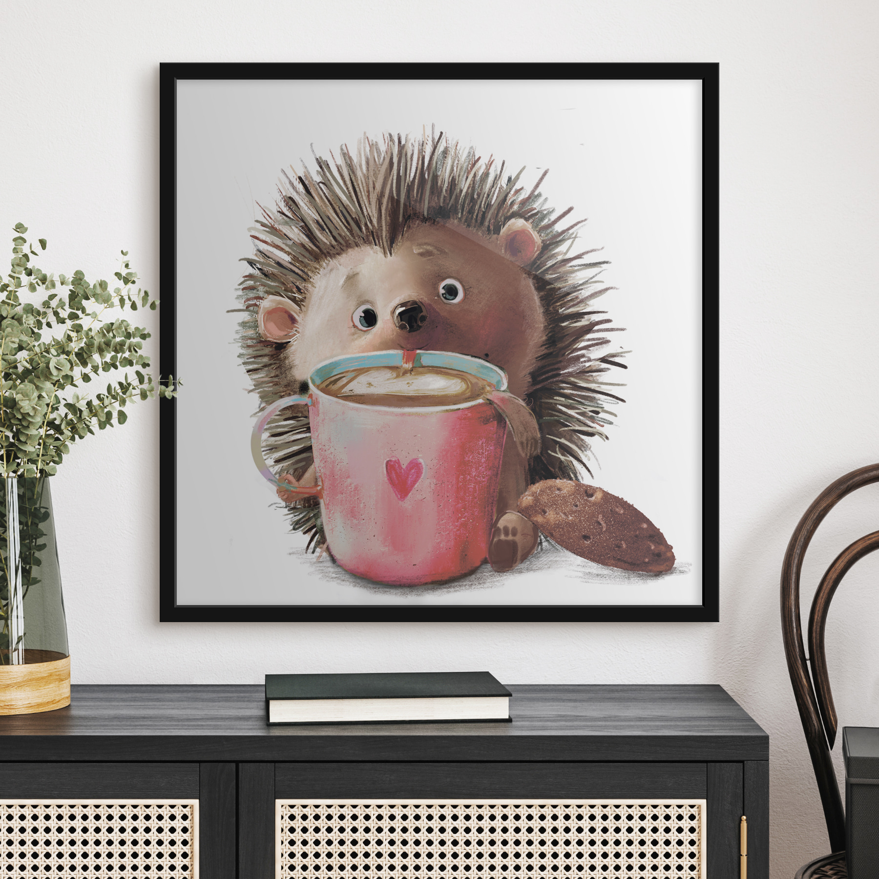 Mug Personnalisé Hérisson - Tasse Café 325 Ml Avec Prénom - Cadeau Original Et Mignon - Teecustom