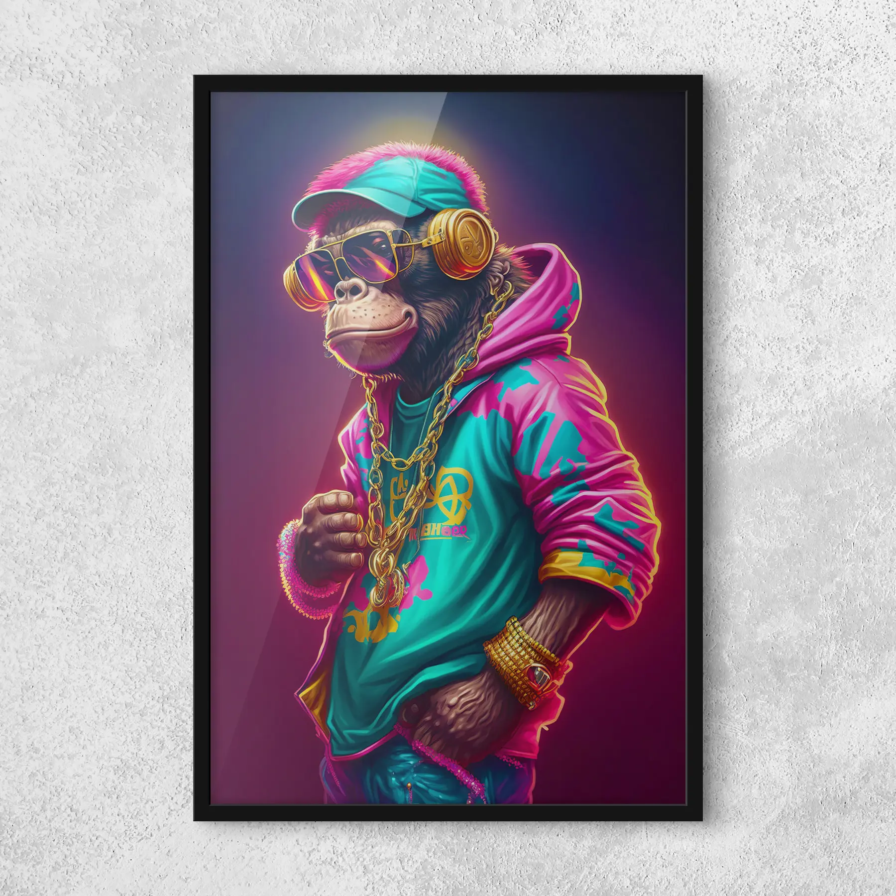 Papier peint Singe rappeur f34891