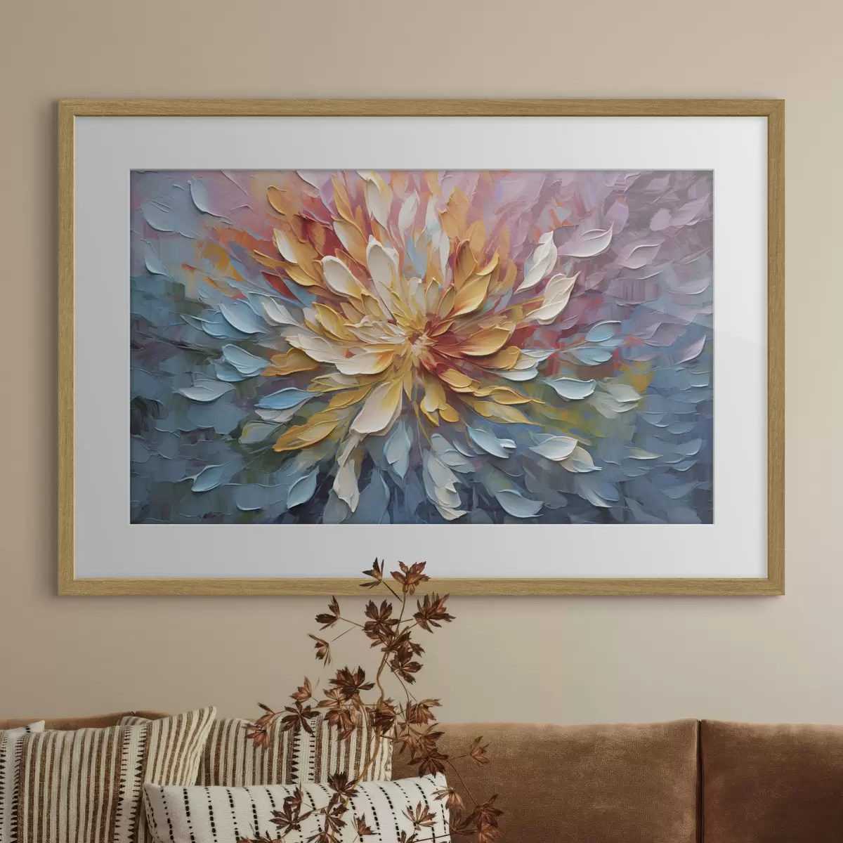 Poster La fleur colorée f34488