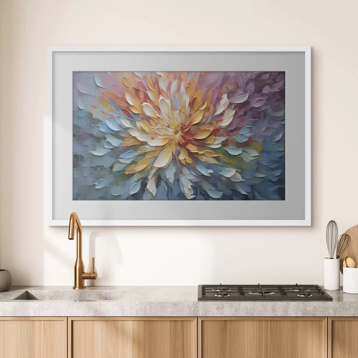 Poster La fleur colorée f34488