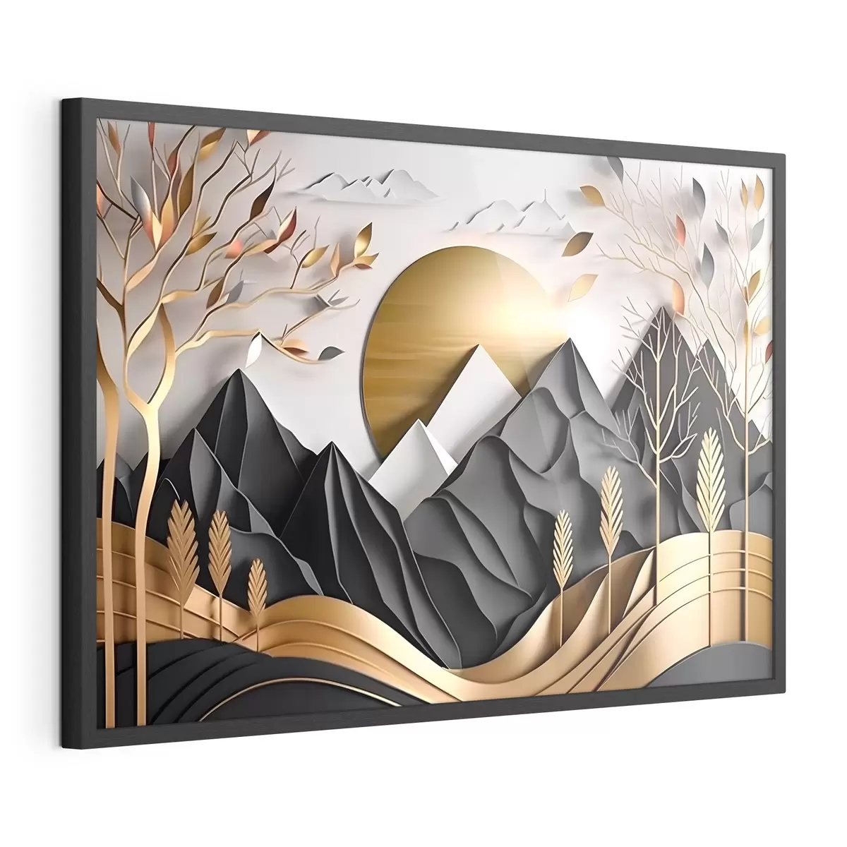 Poster Le soleil dans les montagnes f34419