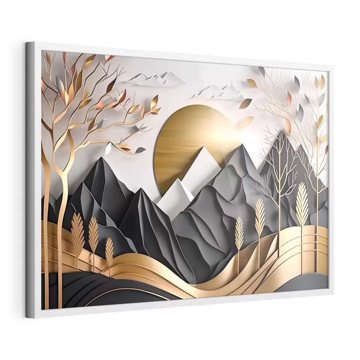 Poster Le soleil dans les montagnes f34419