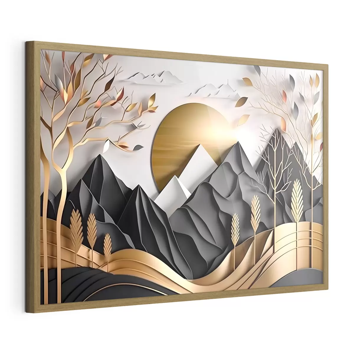 Poster Le soleil dans les montagnes f34419