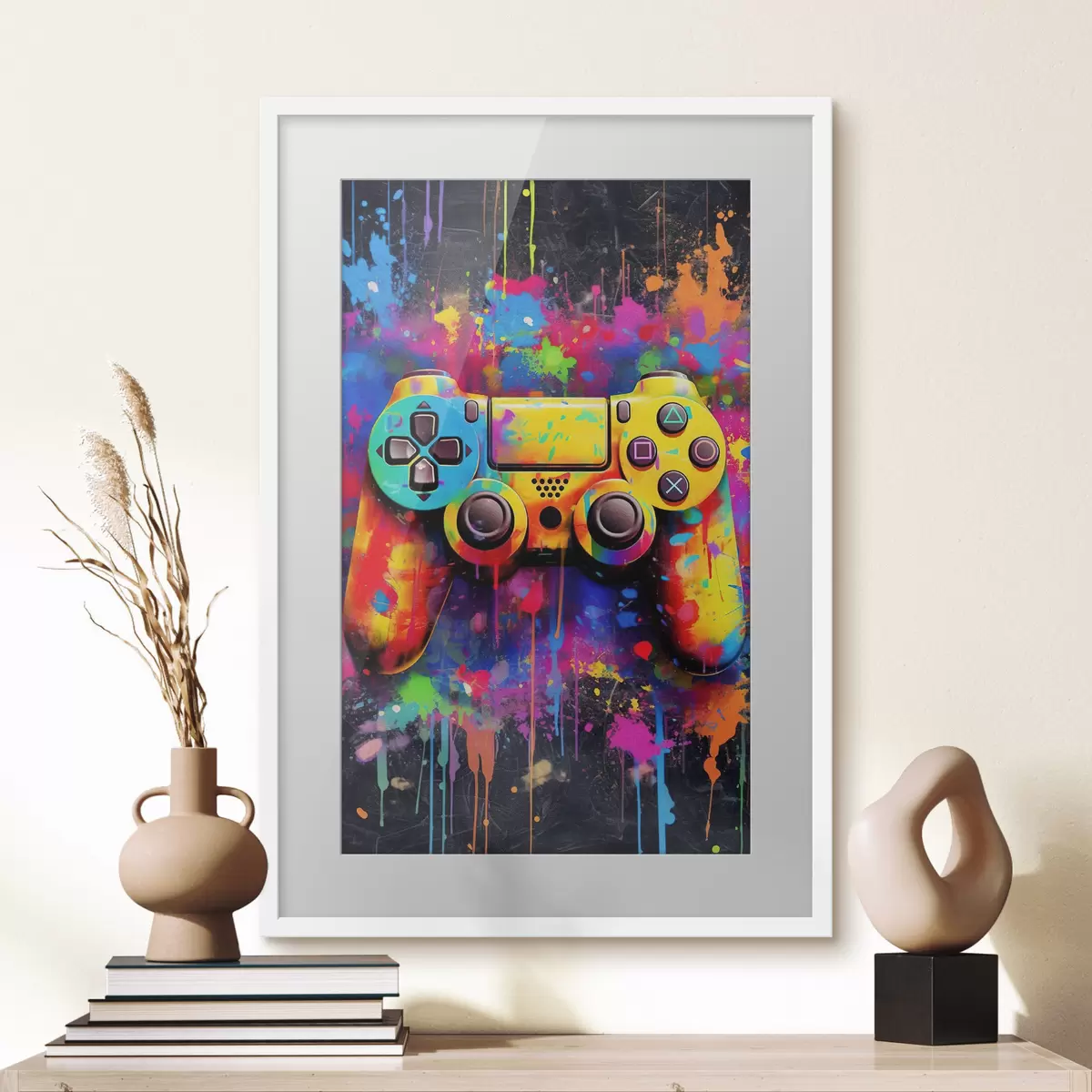 Poster Joystick et flux de peinture f34265