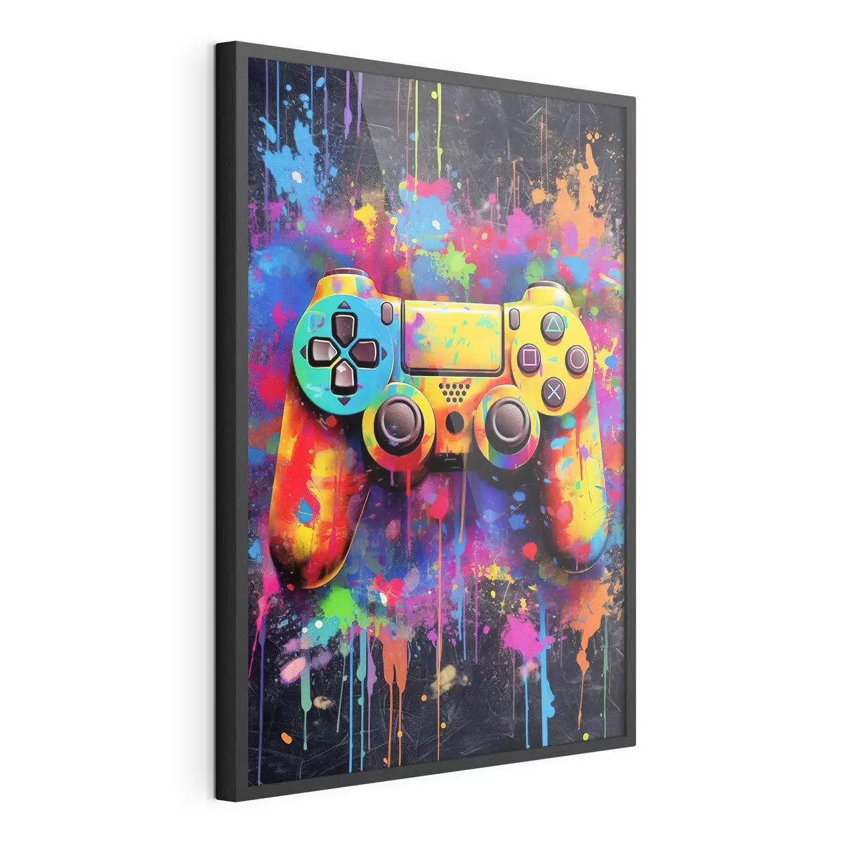 Poster Joystick et flux de peinture f34265