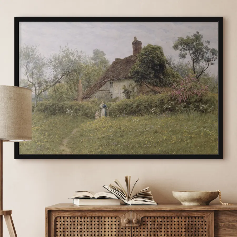 Papier peint Anciens cottages de Pinner, par Helen Allingham f33775
