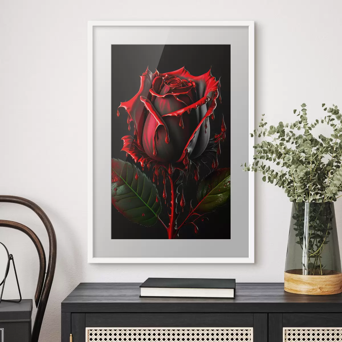 Poster Rose sombre f33709