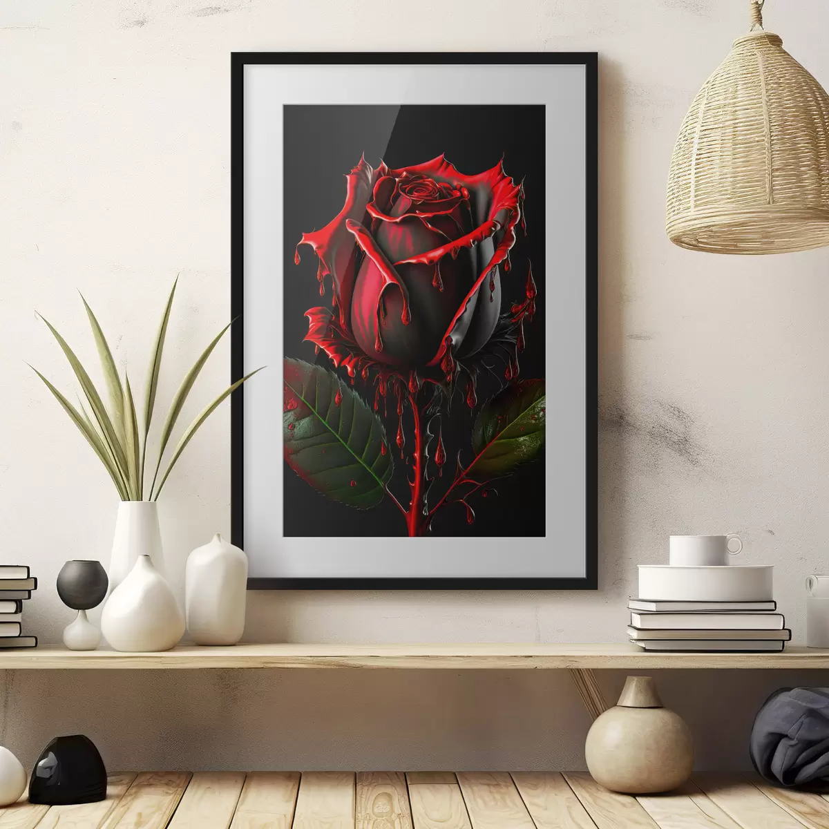 Poster Rose sombre f33709