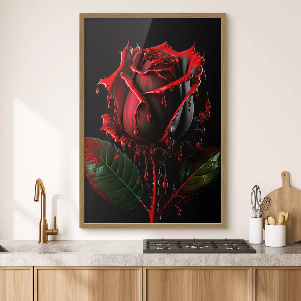 Poster Rose sombre f33709