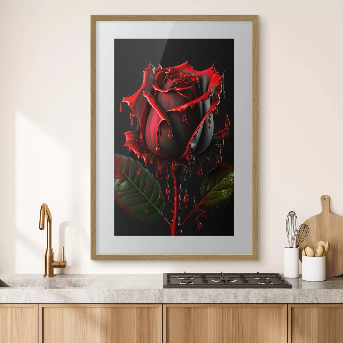 Poster Rose sombre f33709
