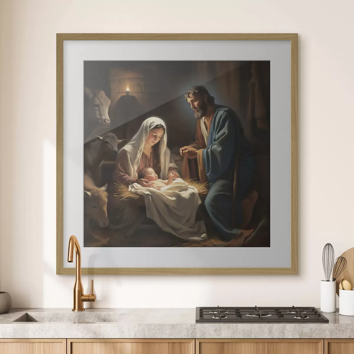 Poster Sainte Famille de nuit f33488