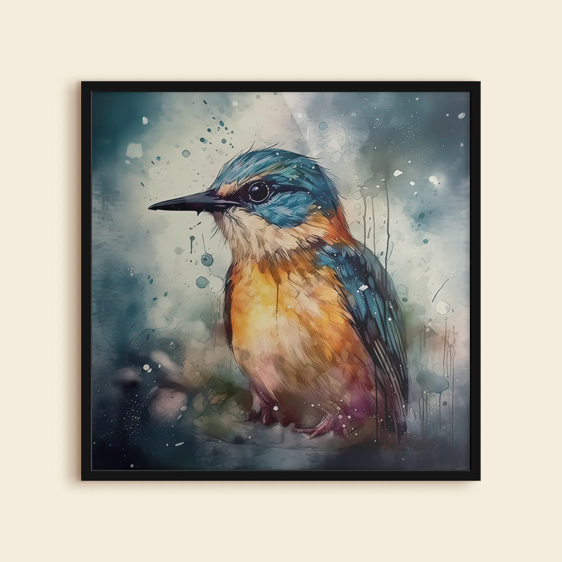 Papier peint Oiseau dans le style de l'aquarelle f32313