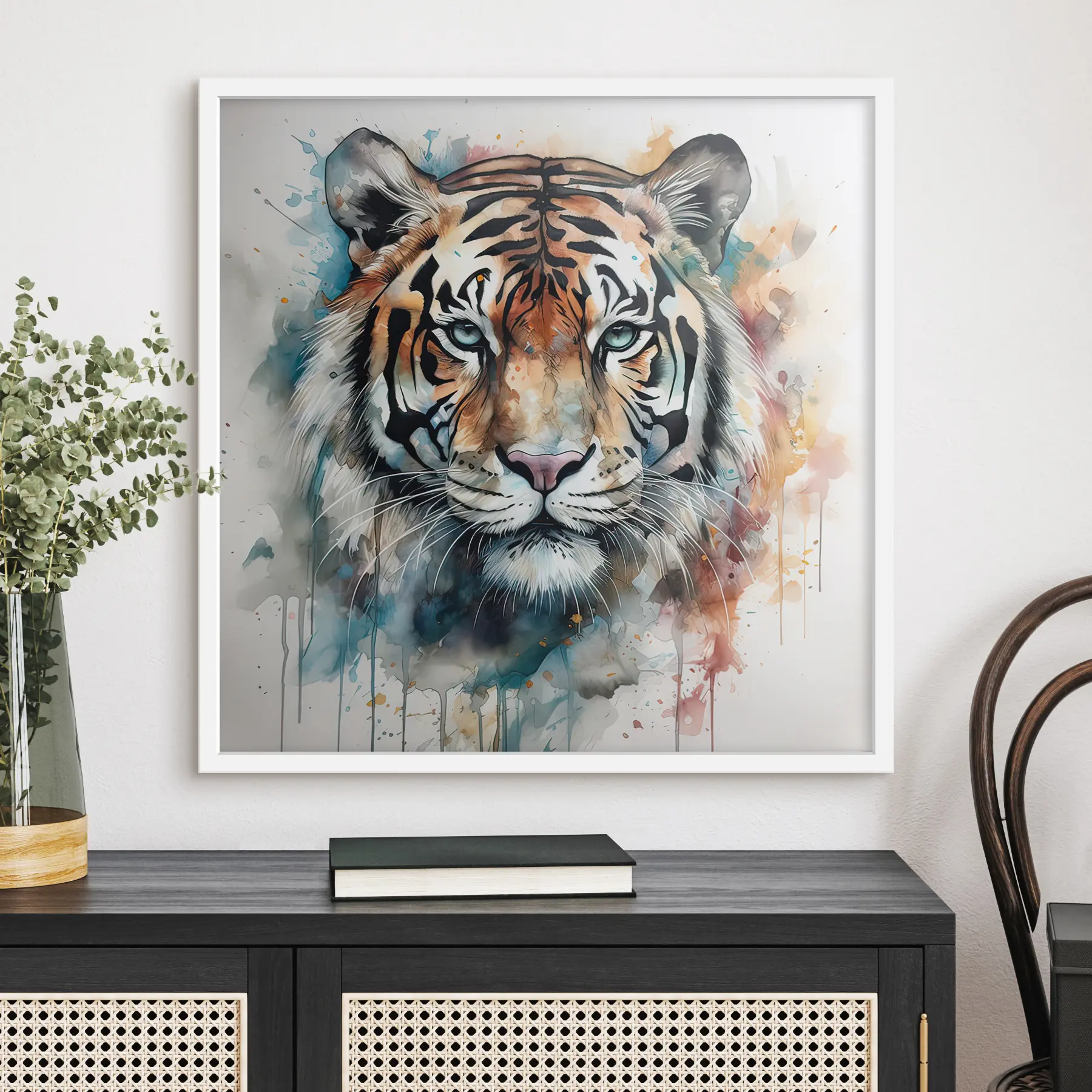 Papier peint Tigre dans un style aquarelle f32302
