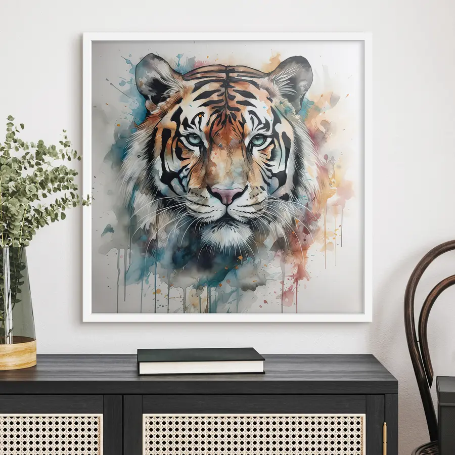 Papier peint Tigre dans un style aquarelle f32302