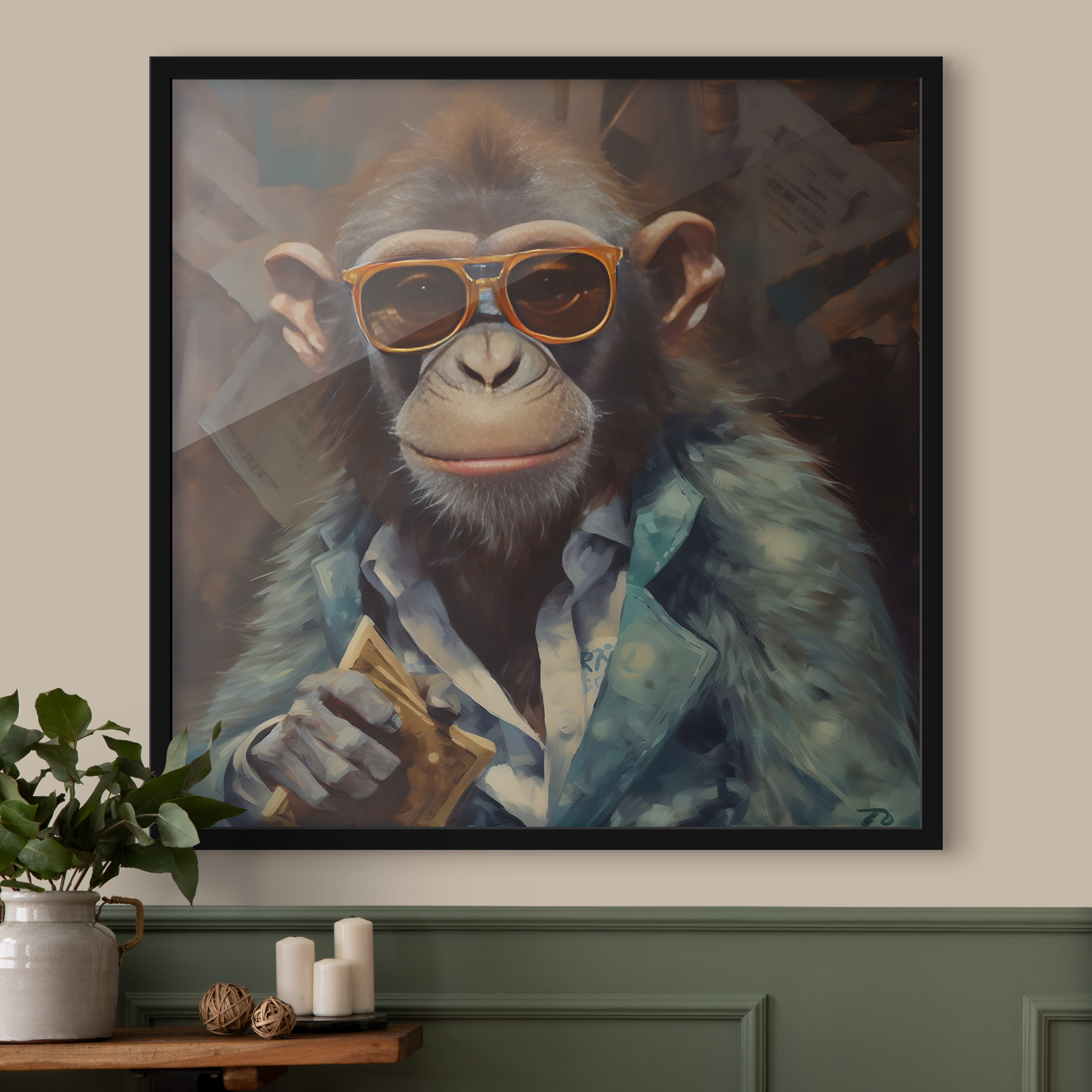 Poster Décoratif Pour Salle De Bain - Noir Et Blanc - Format A4