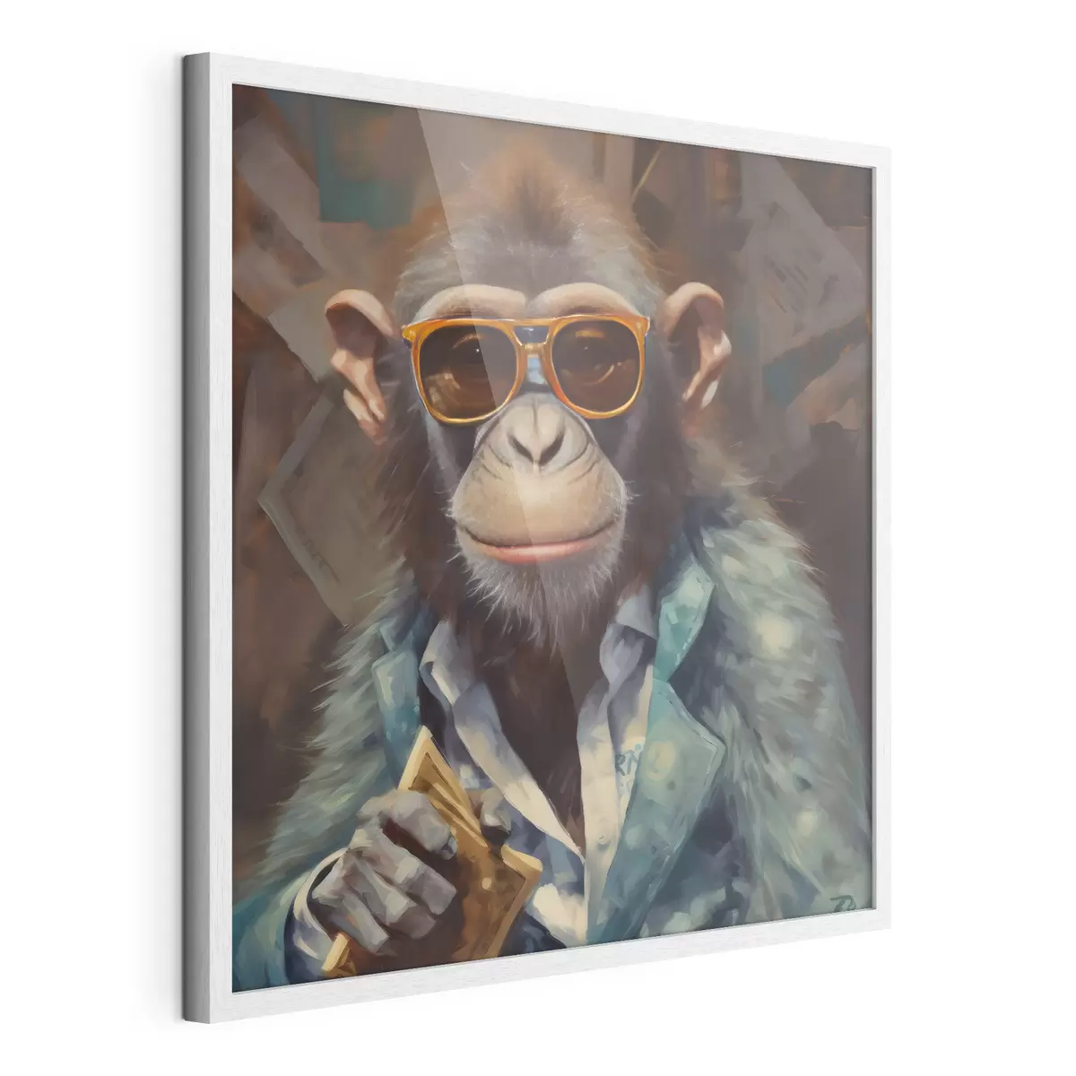 Poster Singe avec un portefeuille f32172