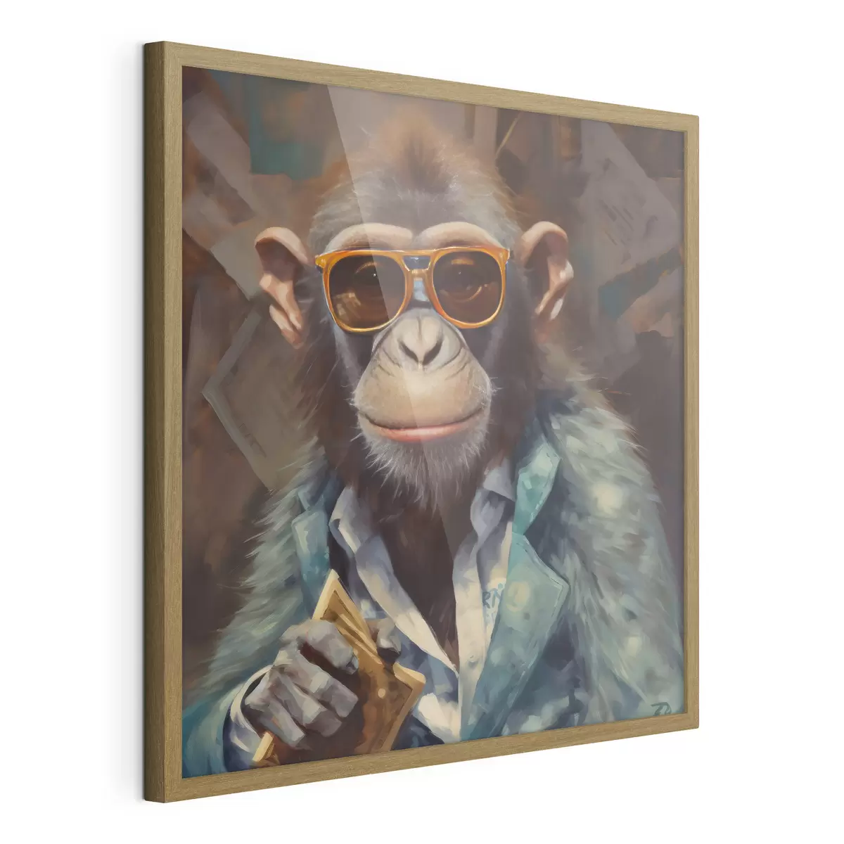 Poster Singe avec un portefeuille f32172