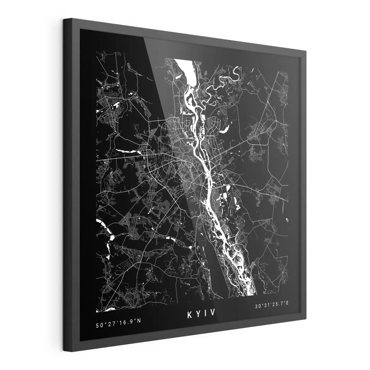 Poster Carte minimaliste de la ville de Kiev en Ukraine f31428