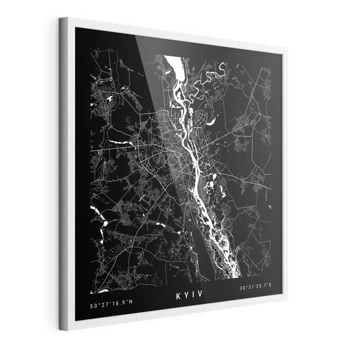 Poster Carte minimaliste de la ville de Kiev en Ukraine f31428