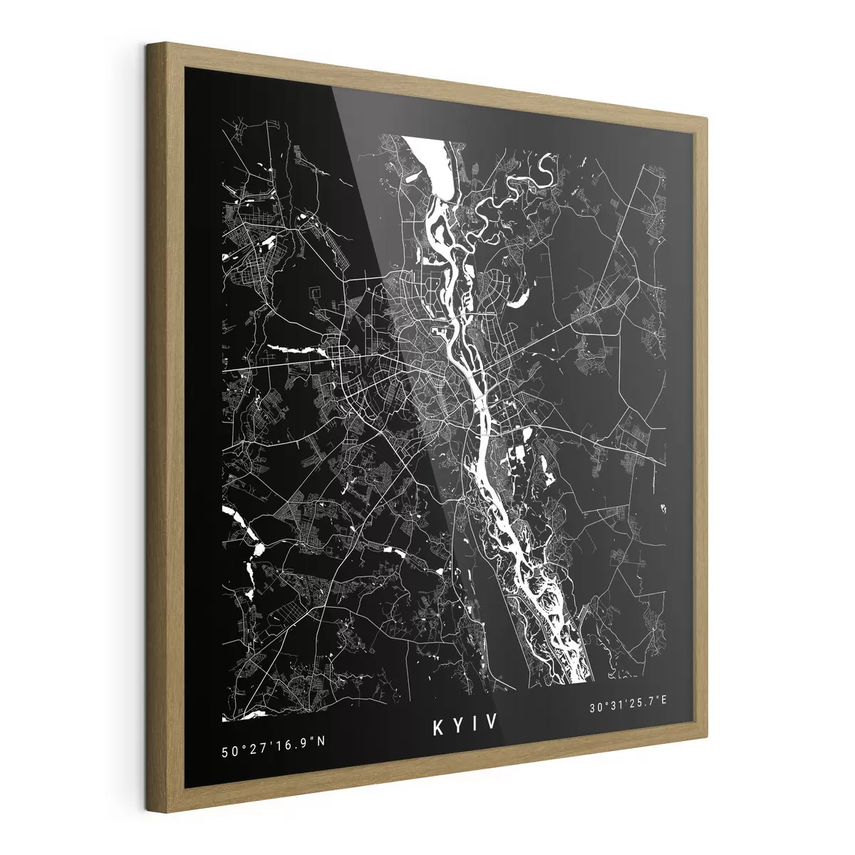 Poster Carte minimaliste de la ville de Kiev en Ukraine f31428