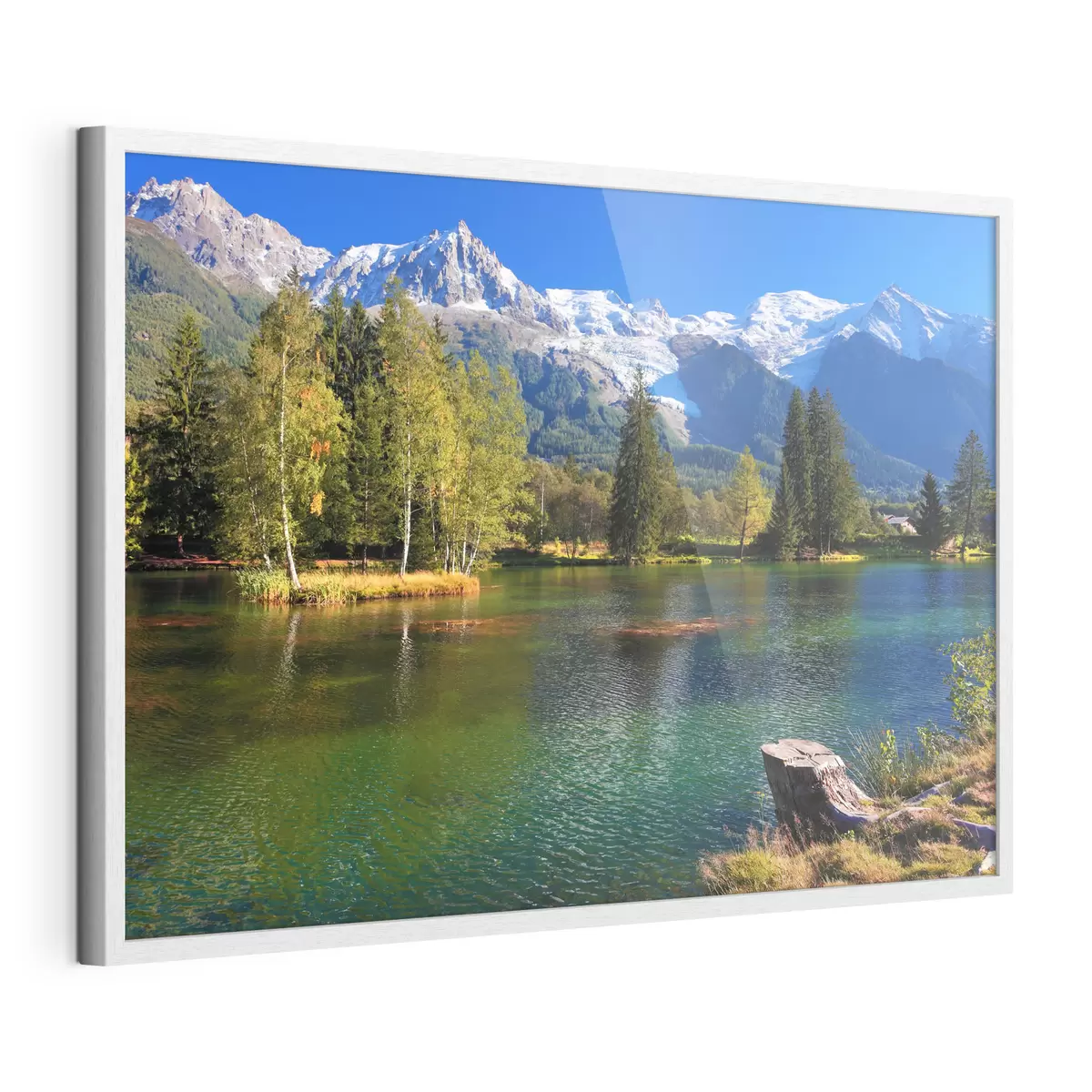 Poster Rivière au pied des montagnes f08443