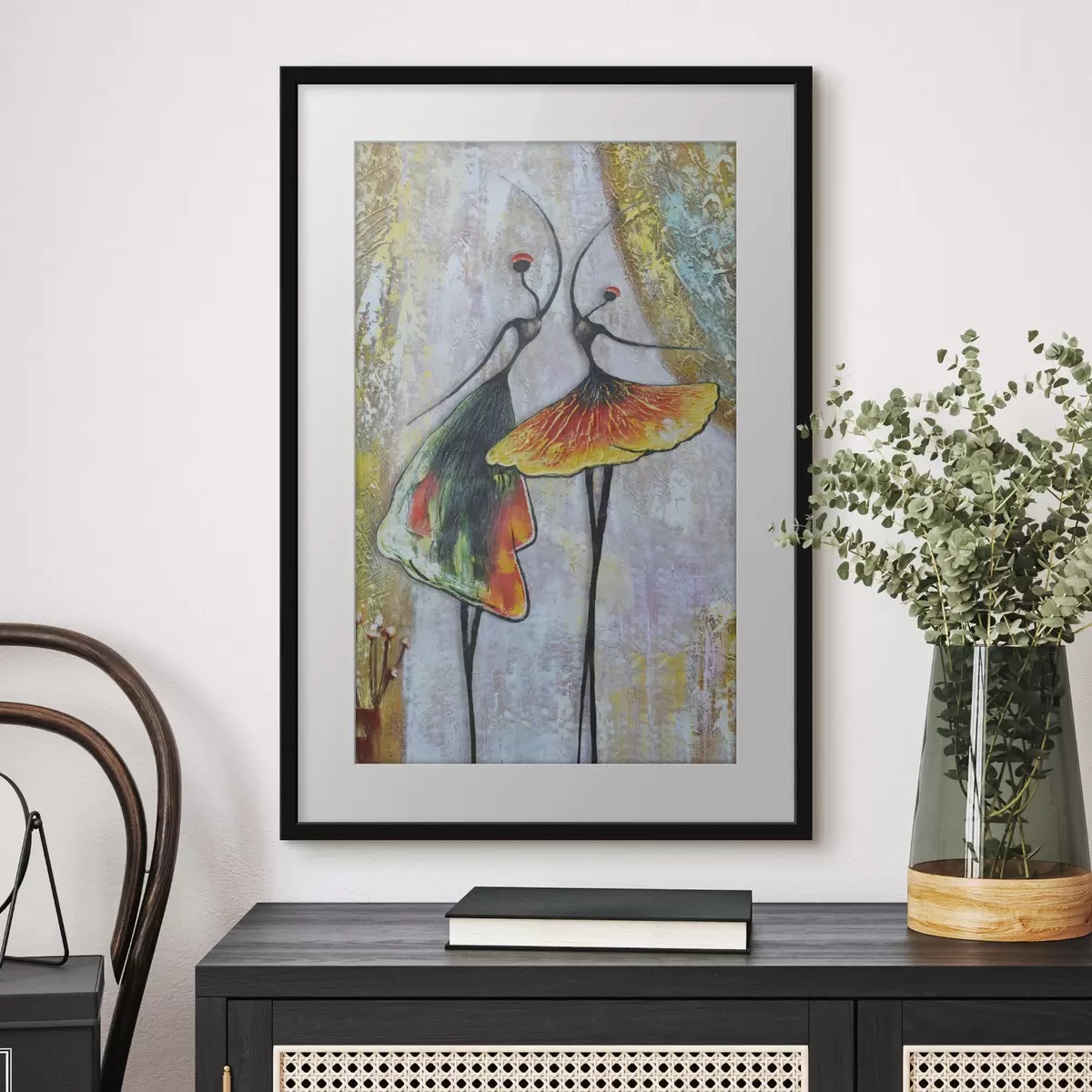 Poster Duo dansant en couleurs f01740