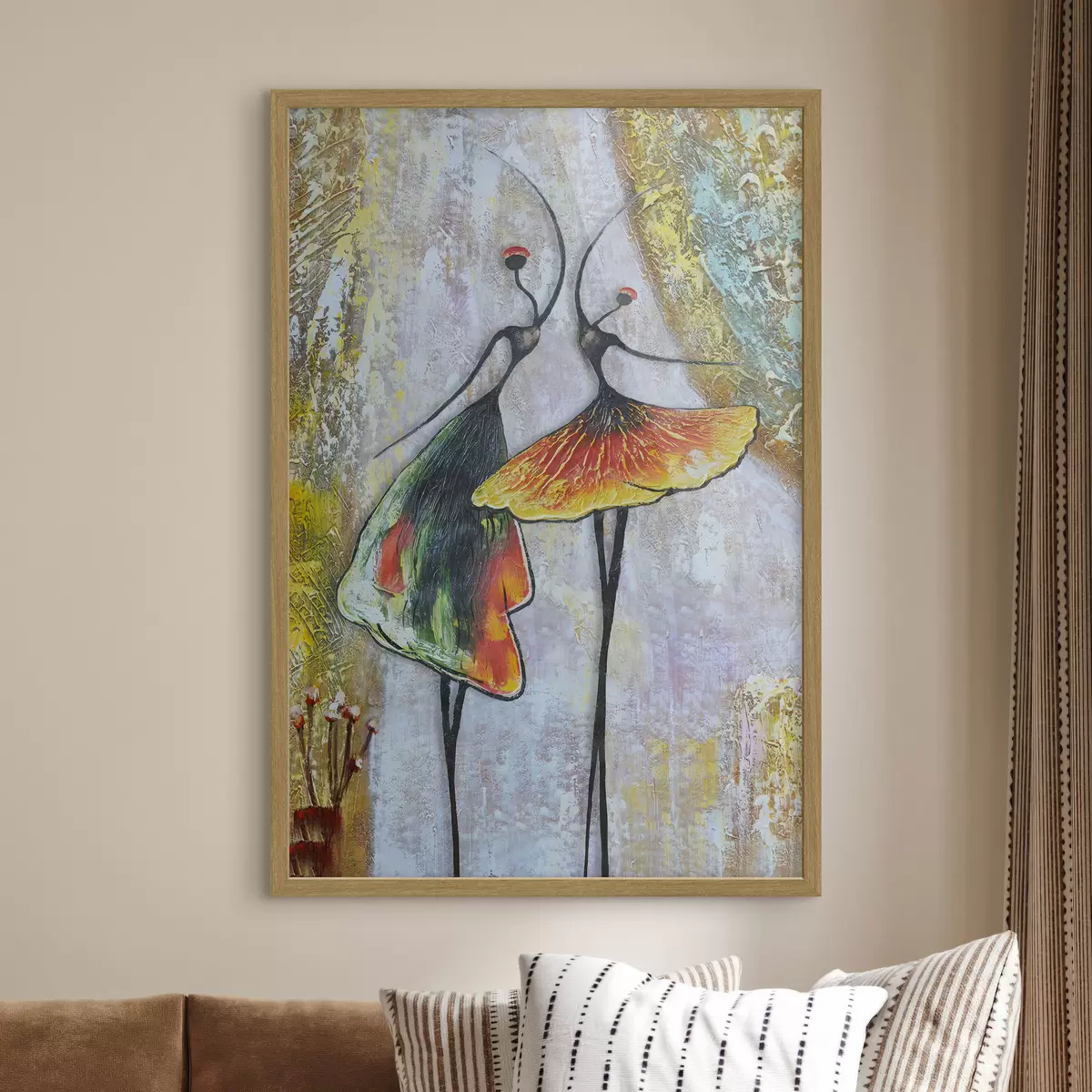 Poster Duo dansant en couleurs f01740