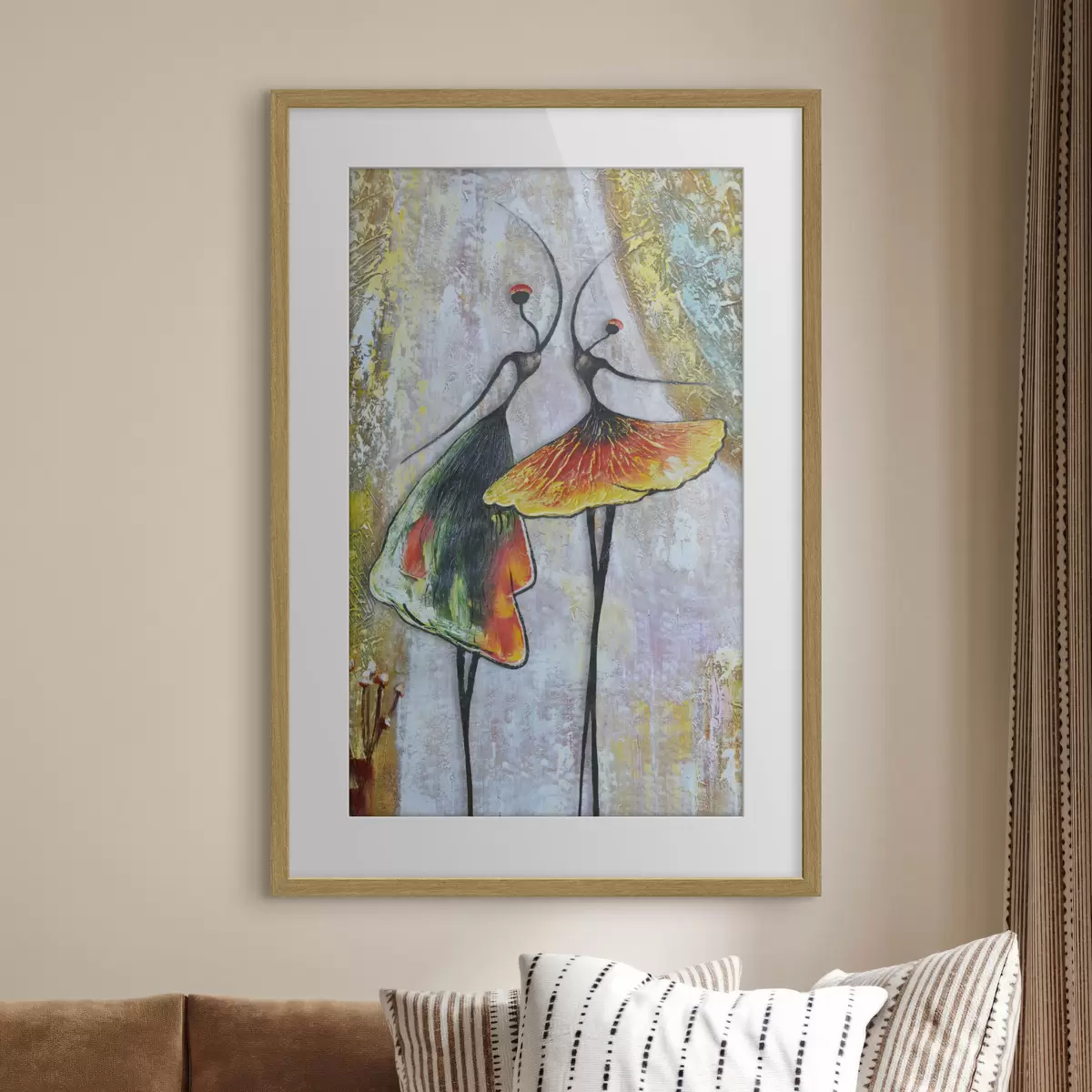 Poster Duo dansant en couleurs f01740