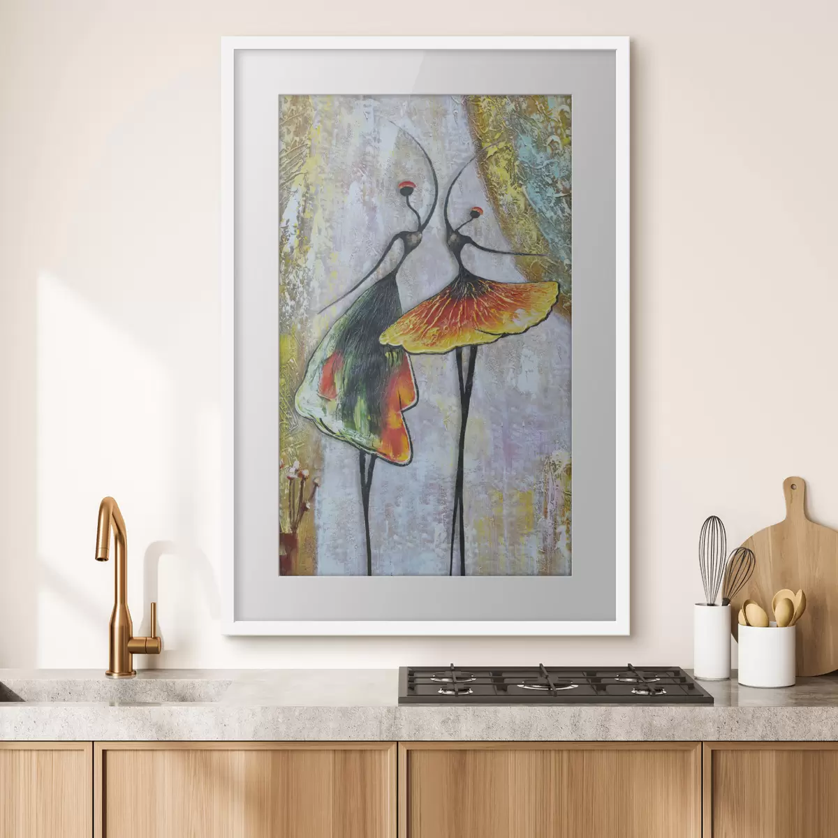 Poster Duo dansant en couleurs f01740
