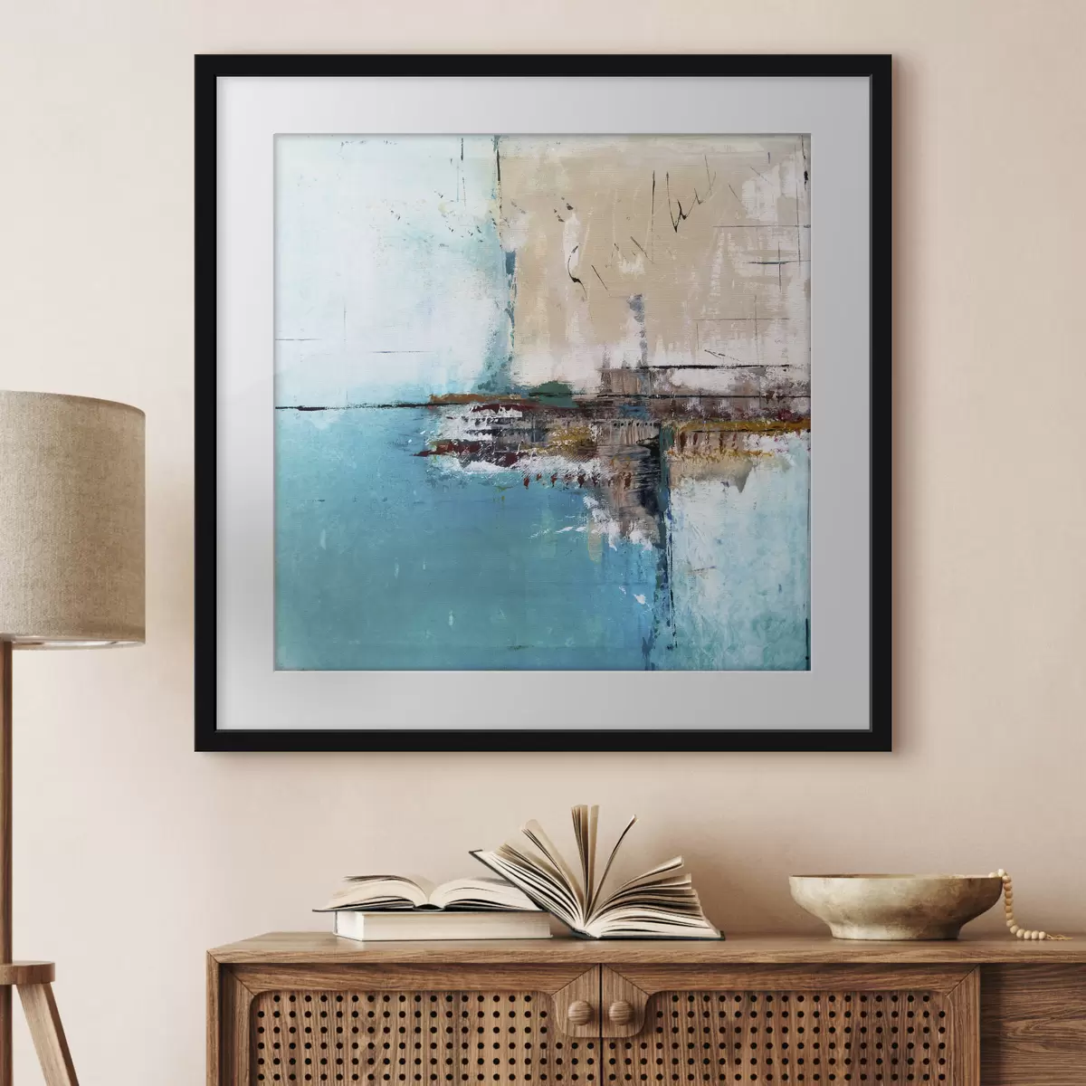 Poster Escale turquoise f01169