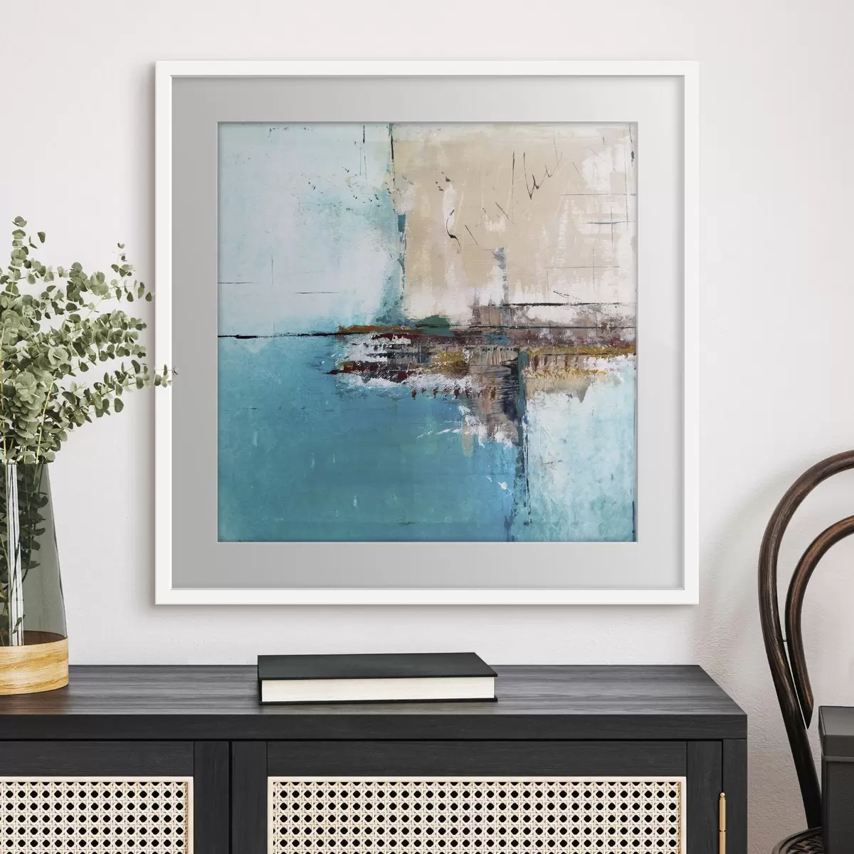 Poster Escale turquoise f01169