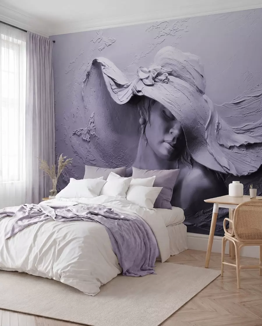 Papier peint Femme au chapeau 3D u62592v3