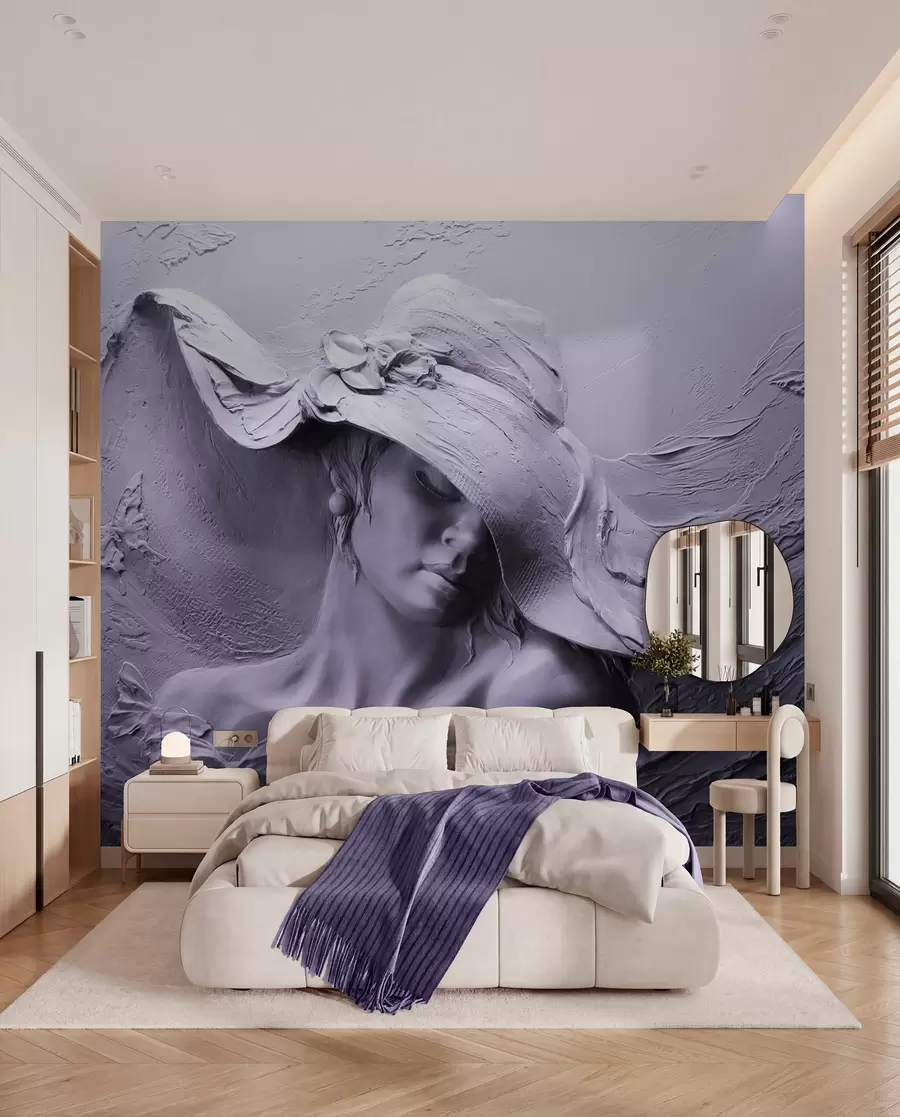 Papier peint Femme au chapeau 3D u62592v3