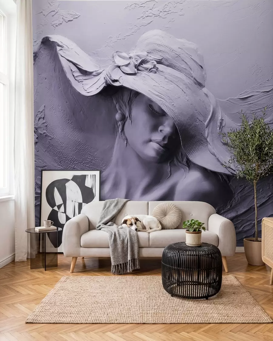 Papier peint Femme au chapeau 3D u62592v3