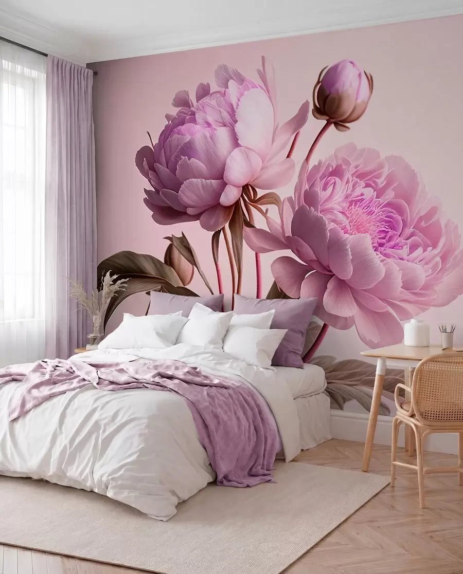 Papier peint fleurs à l'aquarelle u70658v2