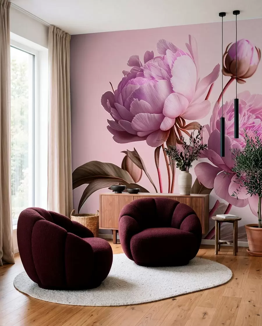 Papier peint fleurs à l'aquarelle u70658v2
