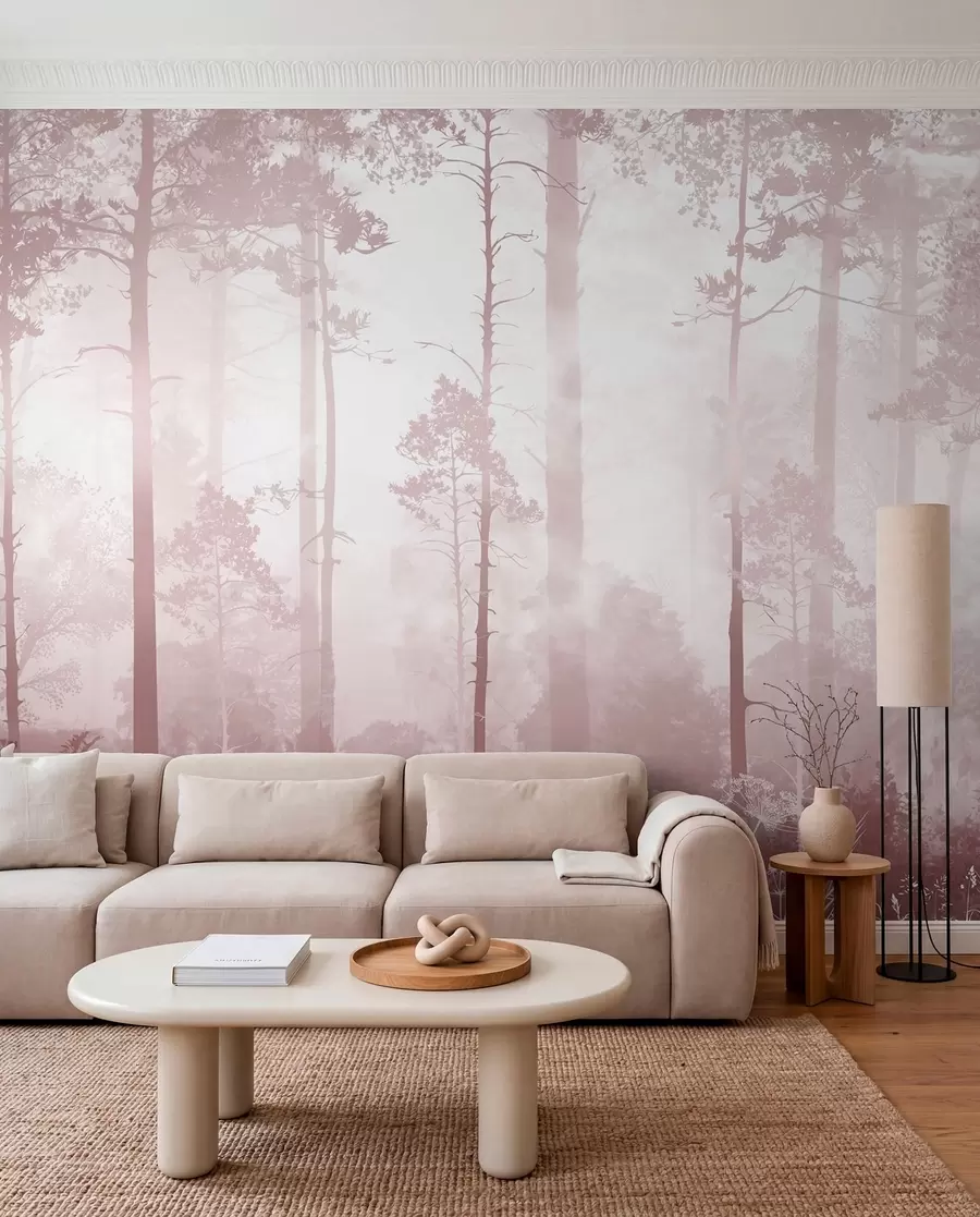 Papier peint Voile forestier rose u94439v1