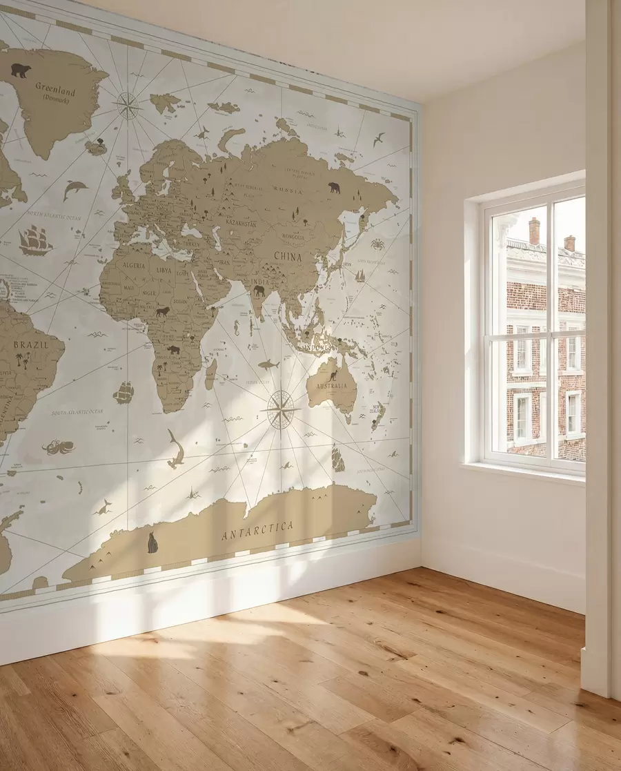 Papier peint Carte du monde vintage u99074