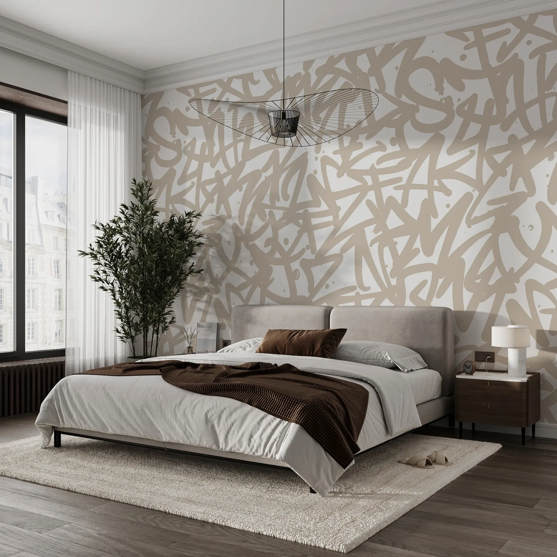 Papier peint Graffiti Emotions : Beige u99087v1