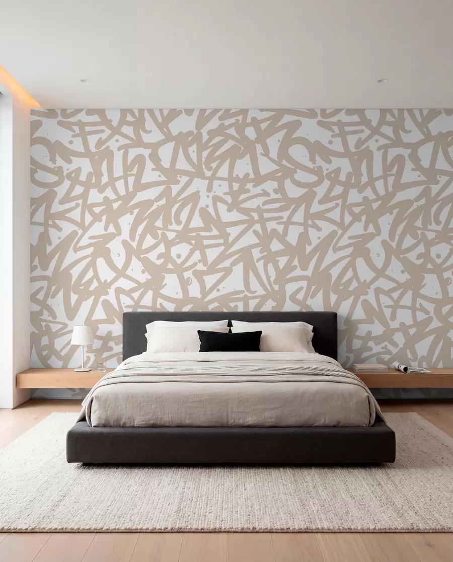 Papier peint Graffiti Emotions : Beige u99087v1