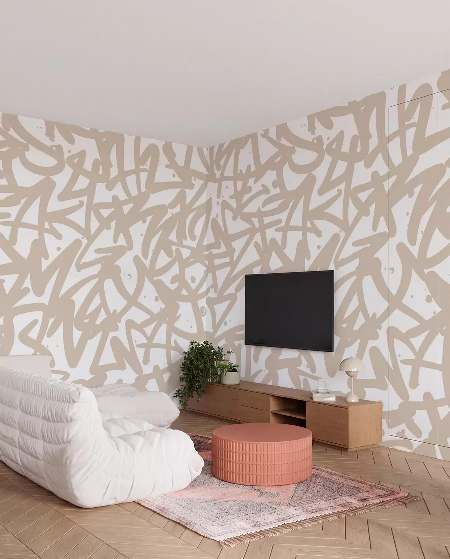 Papier peint Graffiti Emotions : Beige u99087v1