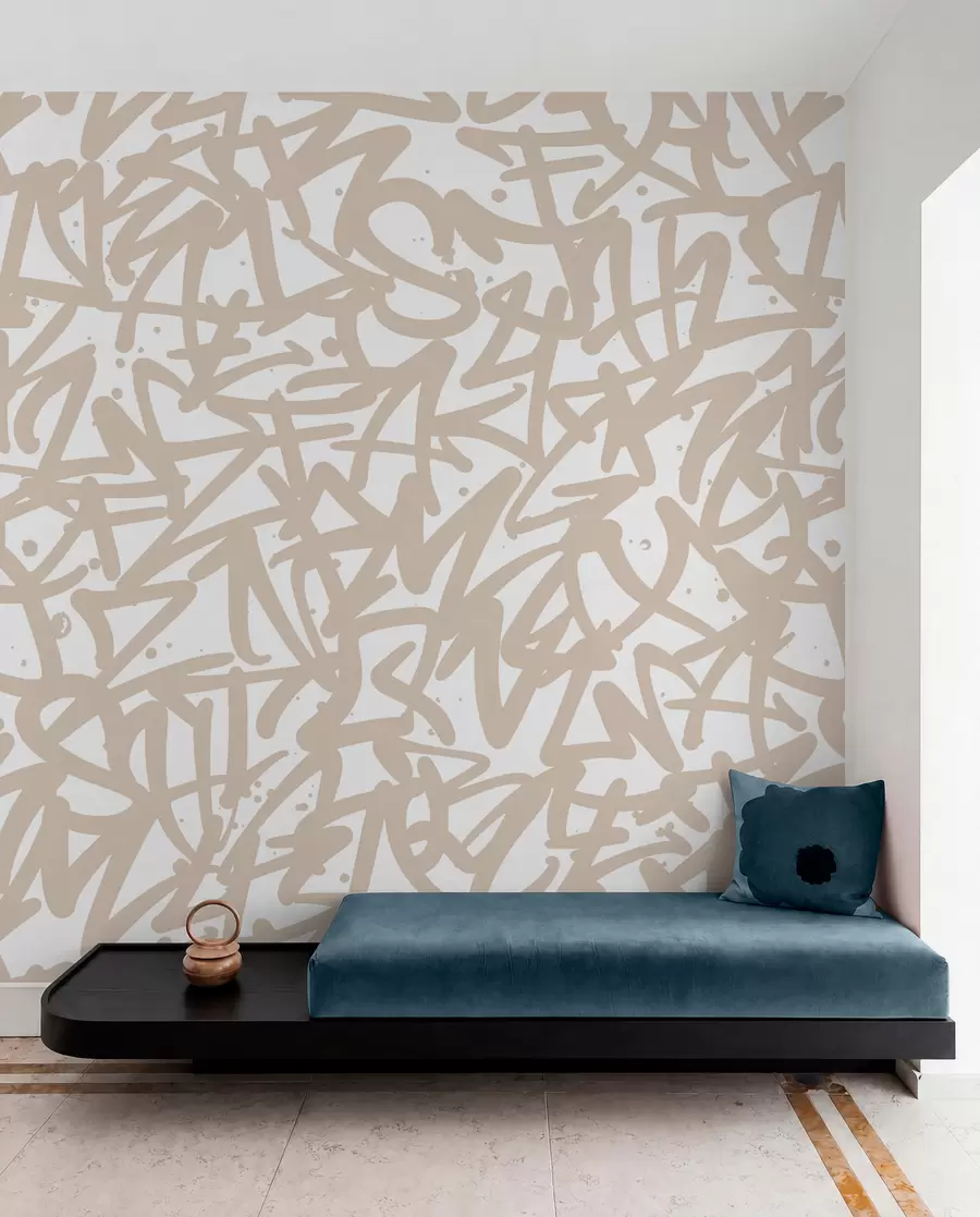 Papier peint Graffiti Emotions : Beige u99087v1
