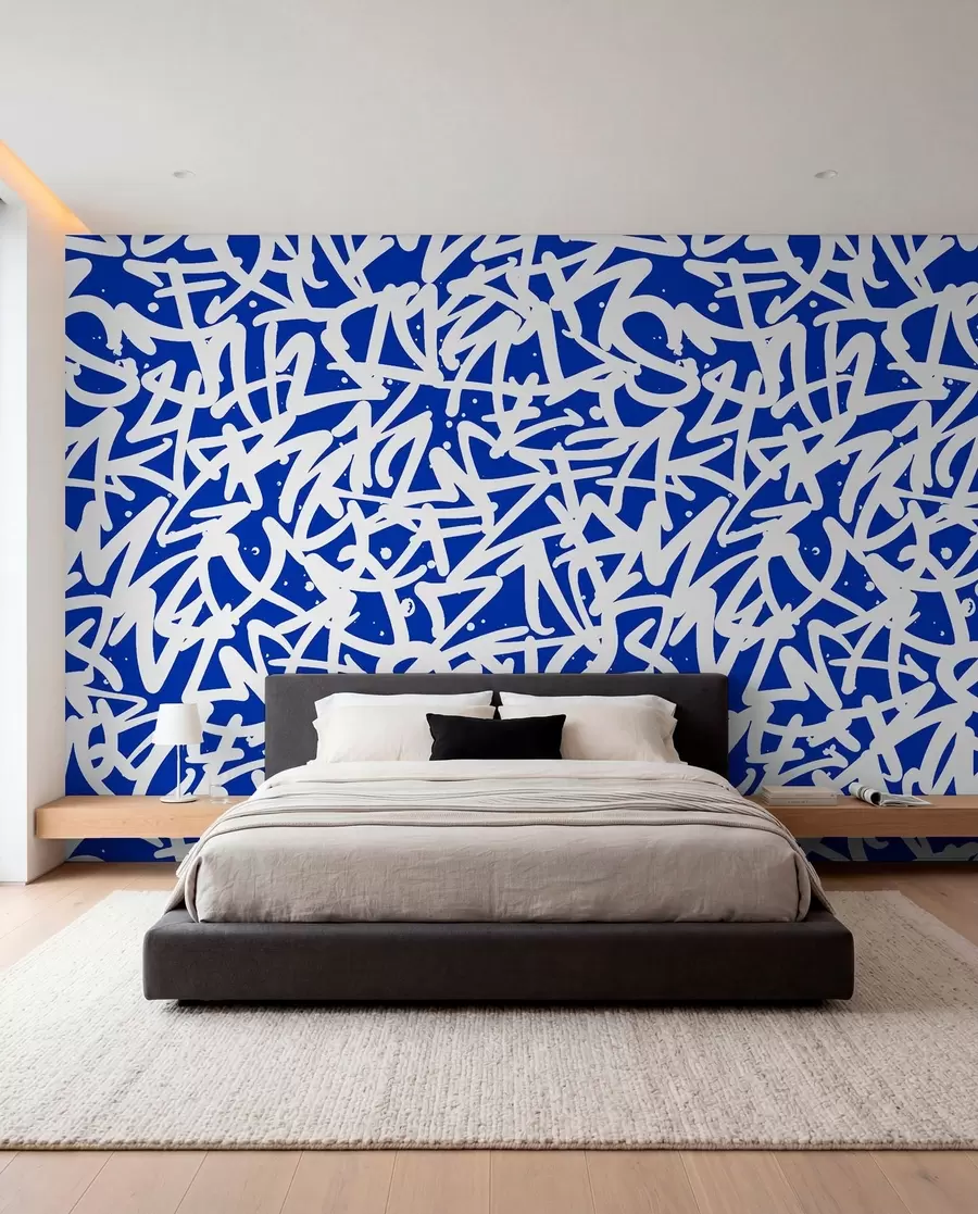 Papier peint Graffiti Emotions : Bleu u99087v2