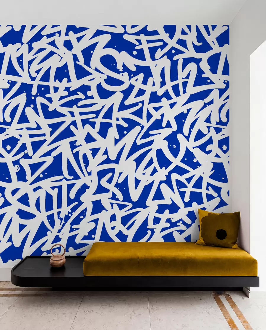 Papier peint Graffiti Emotions : Bleu u99087v2