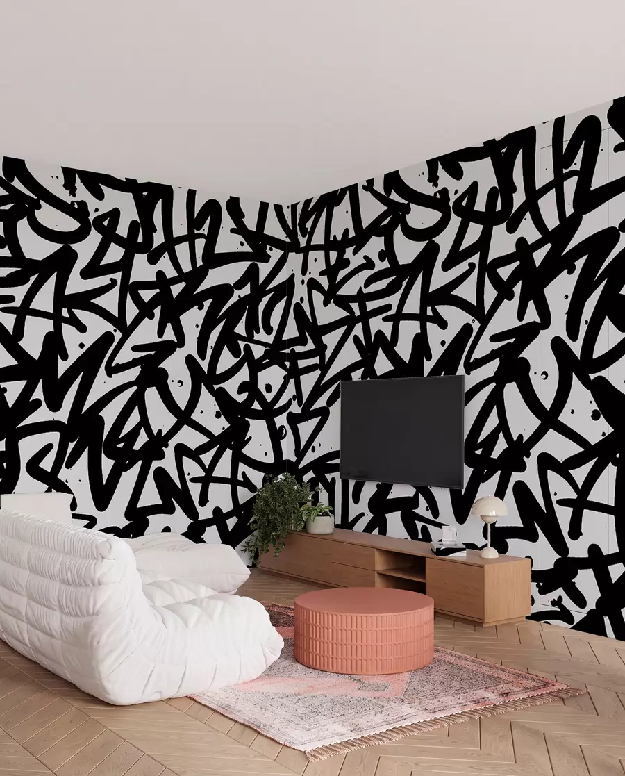 Papier peint Graffiti Emotions : Noir u99087v3