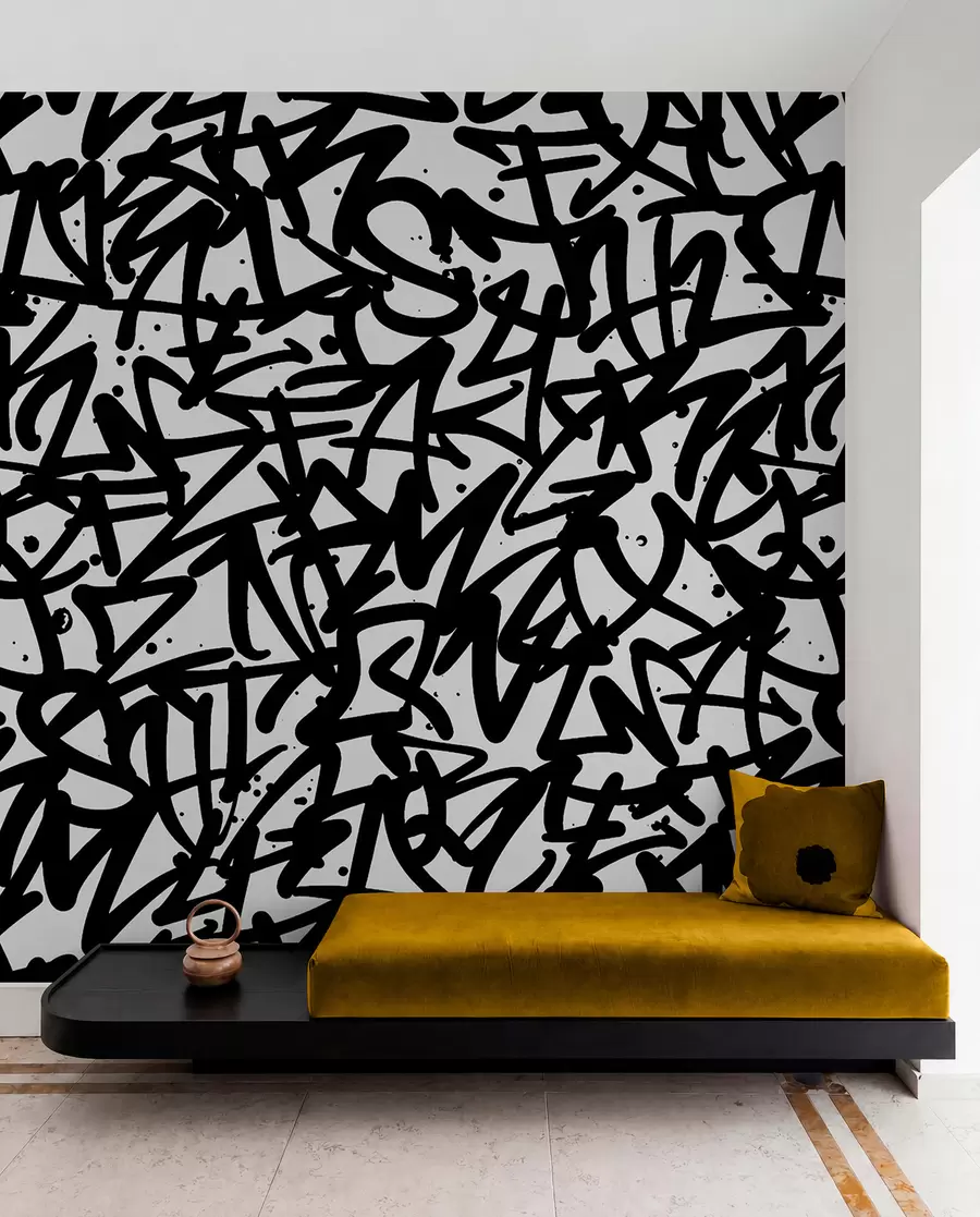 Papier peint Graffiti Emotions : Noir u99087v3